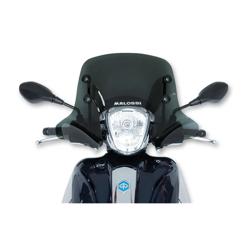 Markenprodukt Windschild Malossi Sport Screen, rauchgrau dunkel, 540x370x3mm für Piaggio Medley Bj. 2016