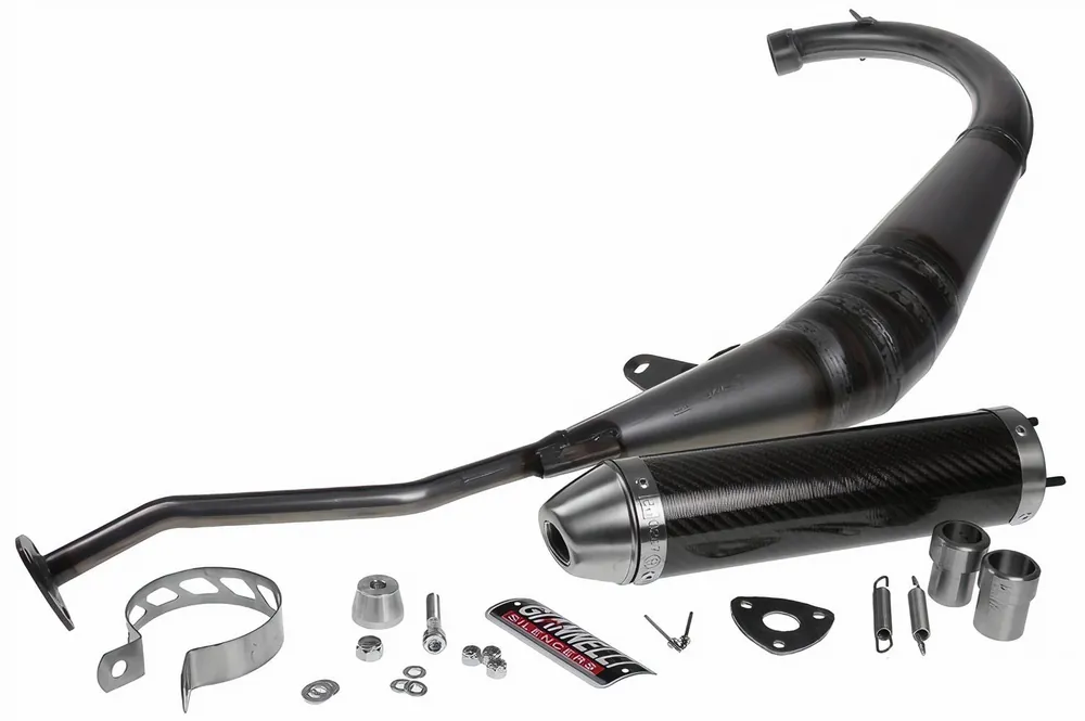 Top-Seller Auspuffanlage Giannelli Strada mit Zulassung, Carbon für MBK X-Power / Yamaha TZR