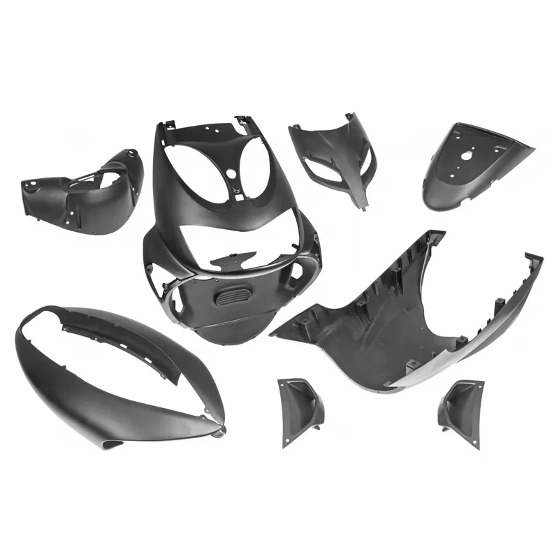 Verkleidungskit / Verkleidung 8 Teilig Aprilia, schwarz unlackiert für Aprilia SR50 Bj. 1997 - 2004 Begrenztes Angebot