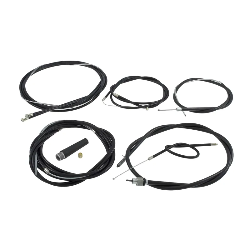 Bestpreis Bowdenzug Set RMS, schwarz, 8 Stück für Lambretta Dl