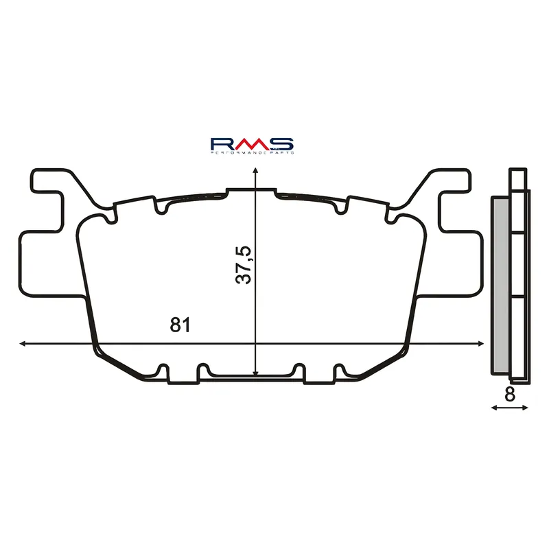Top-Angebot Bremsbeläge hinten RMS für Honda SH 300ccm