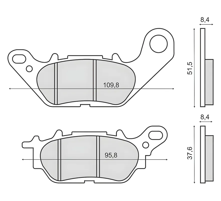 Must-Have Bremsbeläge vorne RMS für Yamaha T 135 Crypton