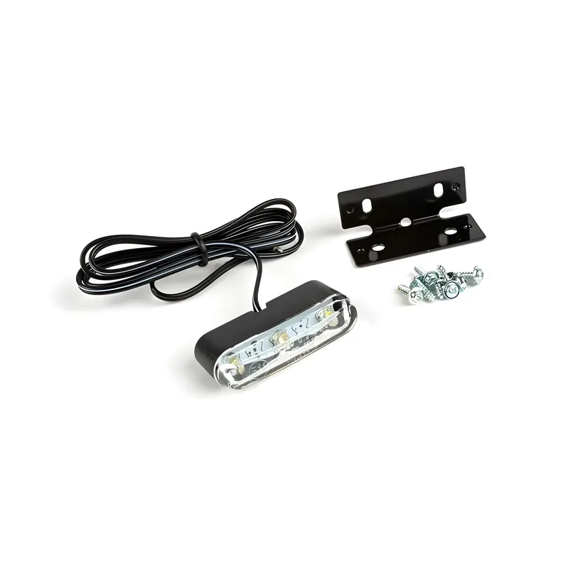 Nummernschildbeleuchtung 3 LEDs CE schwarze Halterung Wochenendangebot