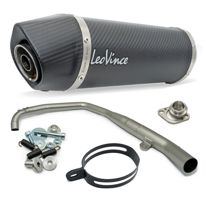 Schnäppchen Auspuffanlage komplett LeoVince LV ONE EVO mit Katalysator & Zulassung, Carbon für Yamaha MT-125 Bj. 2017 - 2019 E4 / YZF-R 125 Bj. 2017 - 2018 E4