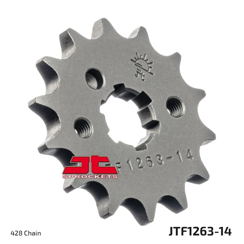 Ritzel JT Sprockets 428 14Z grobverzahnt Innendurchmesser 16mm / 20mm für Yamaha YBR DT LC LC-2, Rieju RS2 Matrix Pro Naked RD DX XT R X SR SE RS E MRX Solange Der Vorrat Reicht