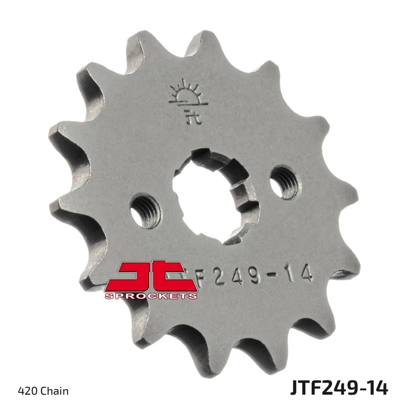 Ritzel JT Sprockets 420 14Z grobverzahnt Innendurchmesser 14mm / 17mm für Honda ANF Innova Wave i Super Cub, Kawasaki AR A CRF F AE 50 - 125 ccm Preiswert