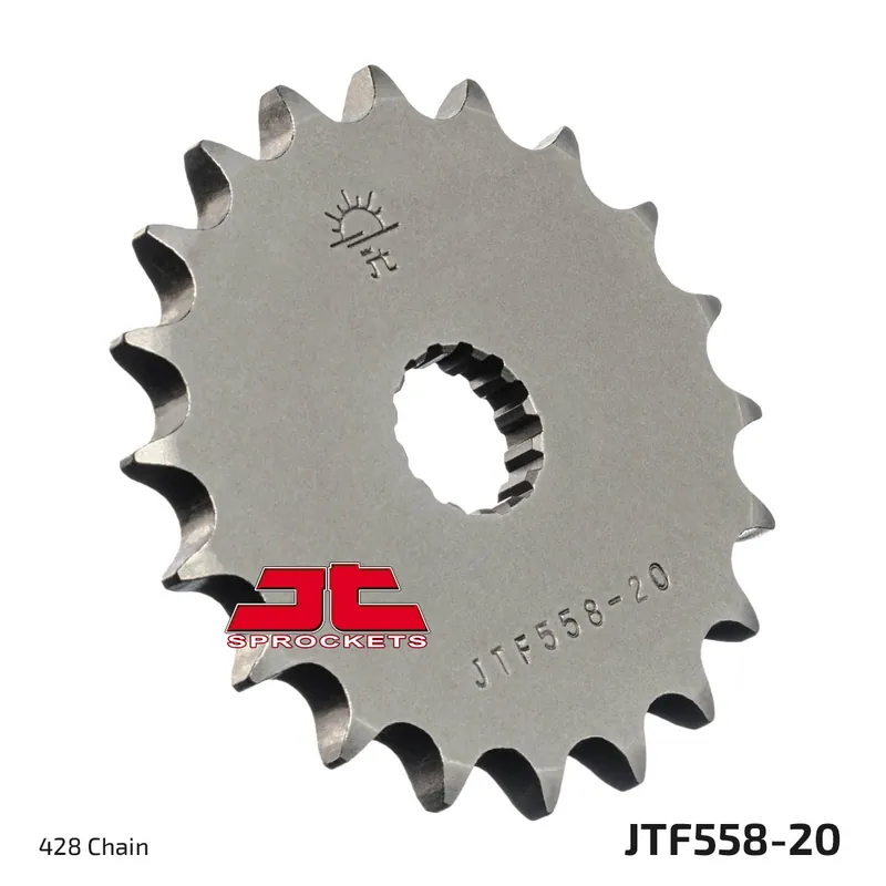 Ritzel JT Sprockets 428 20Z feinverzahnt Innendurchmesser 17,7mm / 20mm für Yamaha DT X, Kawasaki Ninja Z Derbi GPR Nude Racing RE TDR R Sachs ZZ ZX Bj. 1993 - 2022 Solange Der Vorrat Reicht