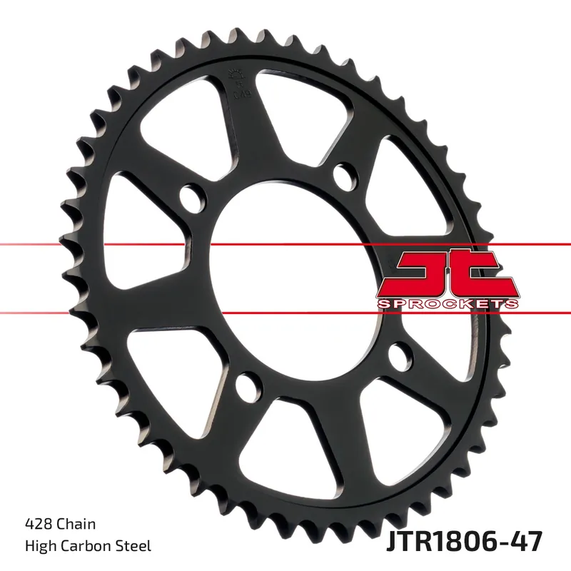 Kettenrad JT Sprockets 428 47Z Innendurchmesser 76mm Lochkreis 100mm für Suzuki VL Intruder RG Gamma F Wolf 125 ccm Bj. 1992 - 2008 Meistverkauft