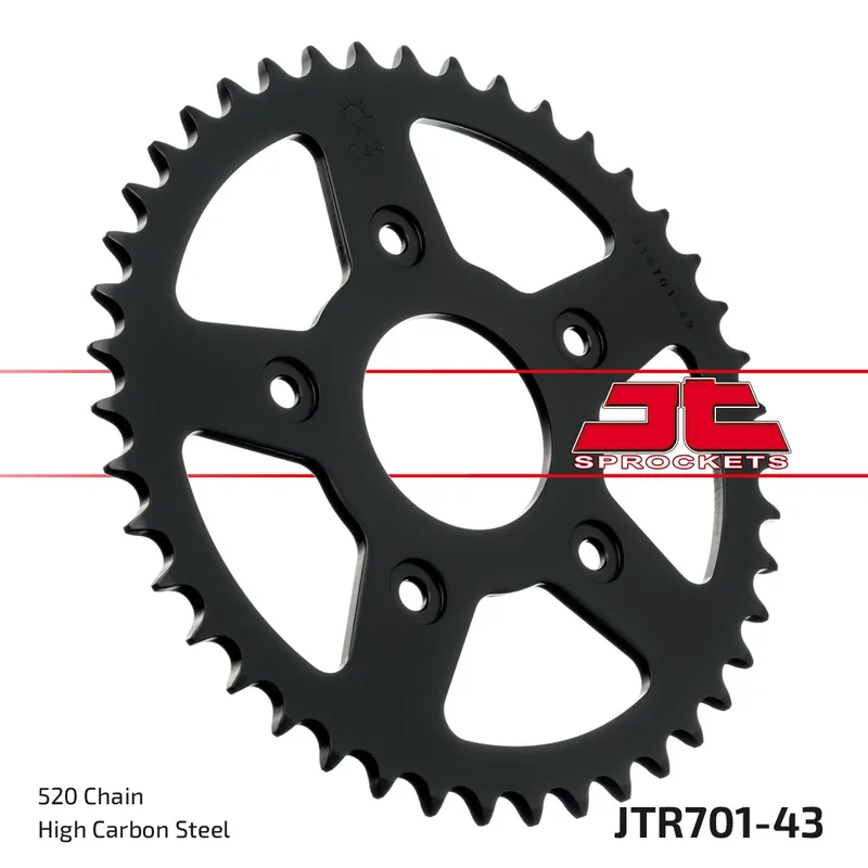 Super-Preis Kettenrad JT Sprockets 520 43Z Innendurchmesser 62mm Lochkreis 108mm für Aprilia RS Extrema Replica, Cagiva Mito EV Tuono Raptor Planet 125 / 600 ccm Bj. 1986 - 2014