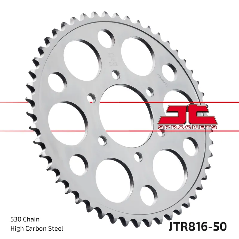 Markenprodukt Kettenrad JT Sprockets 530 50Z Innendurchmesser 76mm Lochkreis 100mm für Suzuki GSF Bandit N S RF GS GSX-R K.L.M.N GSX F W P.R Inazuma 400 - 1200 ccm Bj. 1973 - 2005