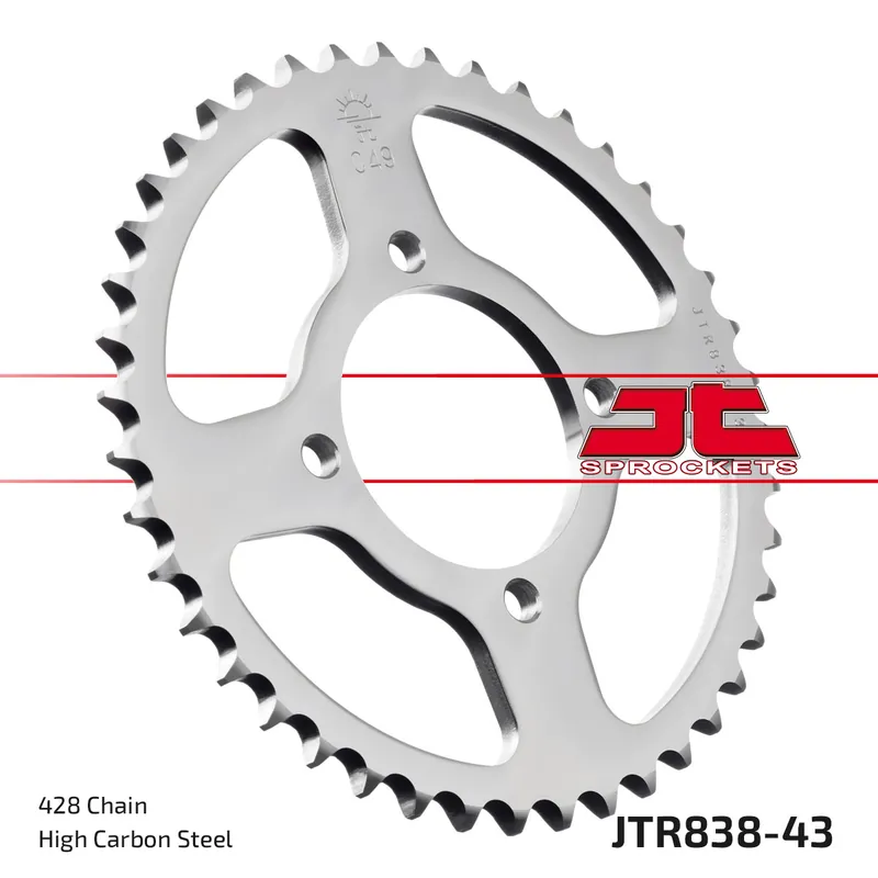 Kettenrad JT Sprockets 428 43Z Innendurchmesser 64mm Lochkreis 80mm für Yamaha YBR ED SPD Custom RD DX RS, SYM XS 100 / 125 ccm Bj. 1975 - 2016 Must-Have