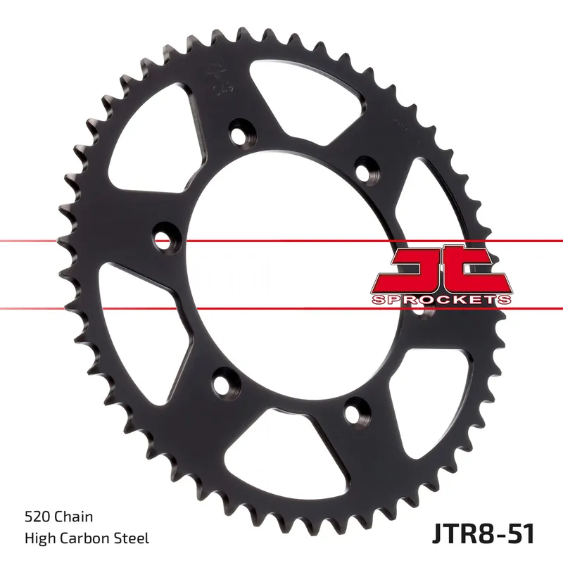 Billig Kettenrad JT Sprockets 520 51Z Innendurchmesser 130mm Lochkreis 152mm für BMW G X 450 ccm Bj. 2008 - 2011