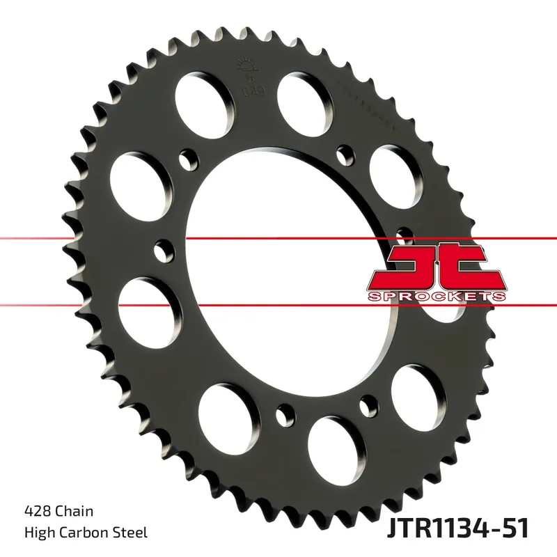 Sale Kettenrad JT Sprockets 428 51Z Innendurchmesser 105mm Lochkreis 125mm für HM CRE Derapage RR, Rieju Marathon AC Cross Supermoto Derbi Senda R 4V DRD