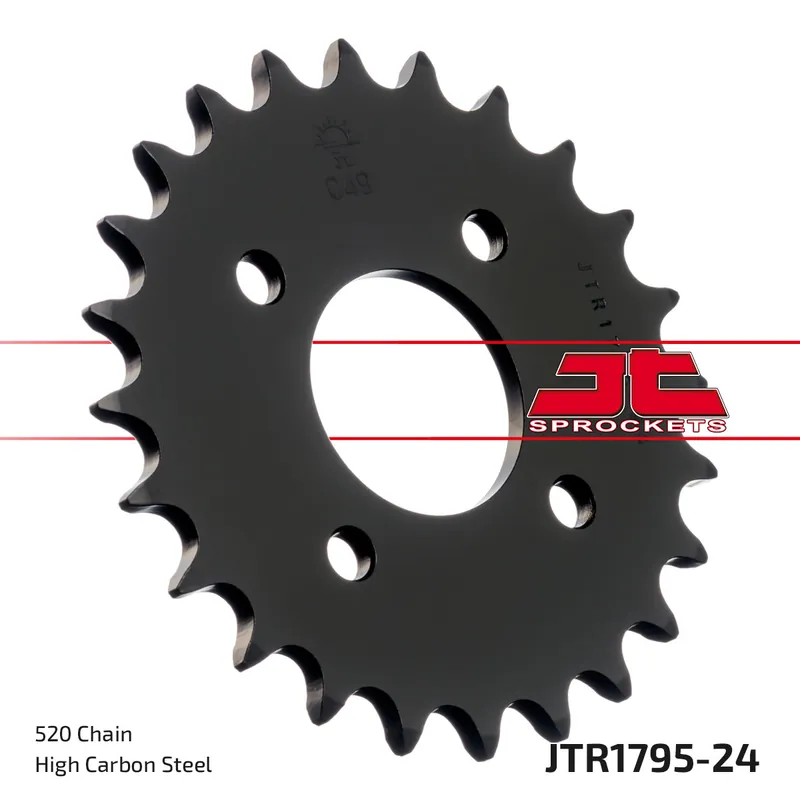 Garantierte Lieferung Kettenrad JT Sprockets 520 24Z Innendurchmesser 44mm Lochkreis 70mm für Suzuki LT-Z Quadsport LT, Kawasaki KFX 80 / 90 ccm