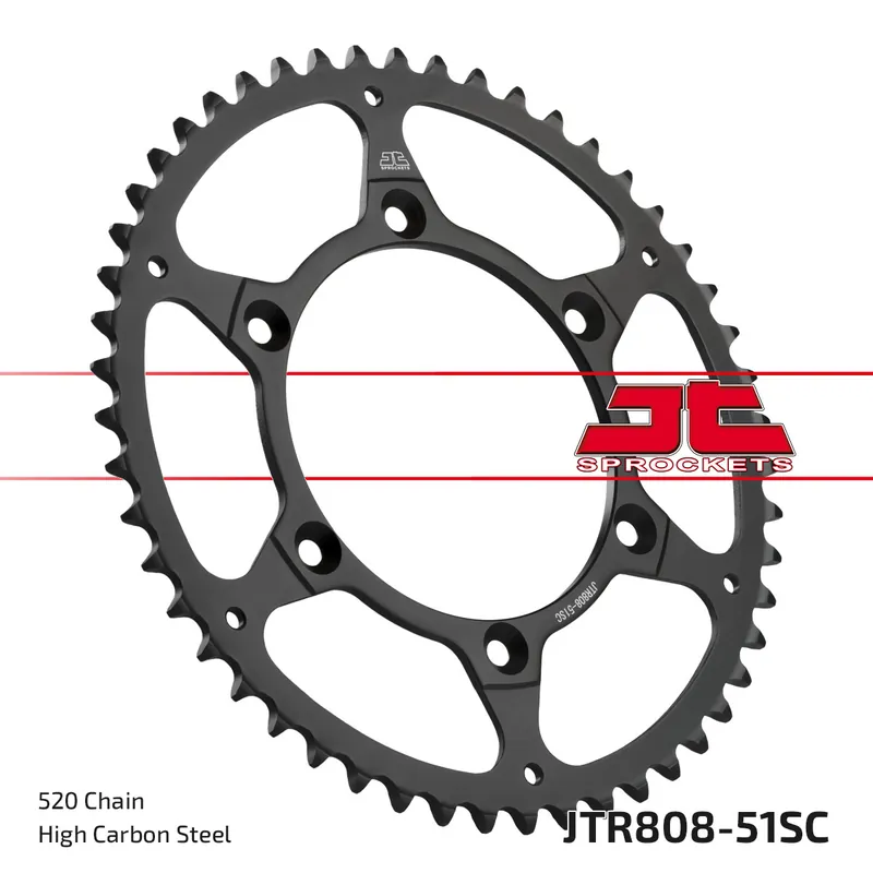 Kettenrad JT Sprockets 520 51Z Innendurchmesser 126mm Lochkreis 146mm für Suzuki DR-Z E K DR S SH SE SM RMX Z RM-Z RM 125 - 450 ccm Bj. 1980 - 2022 Versand Am Gleichen Tag