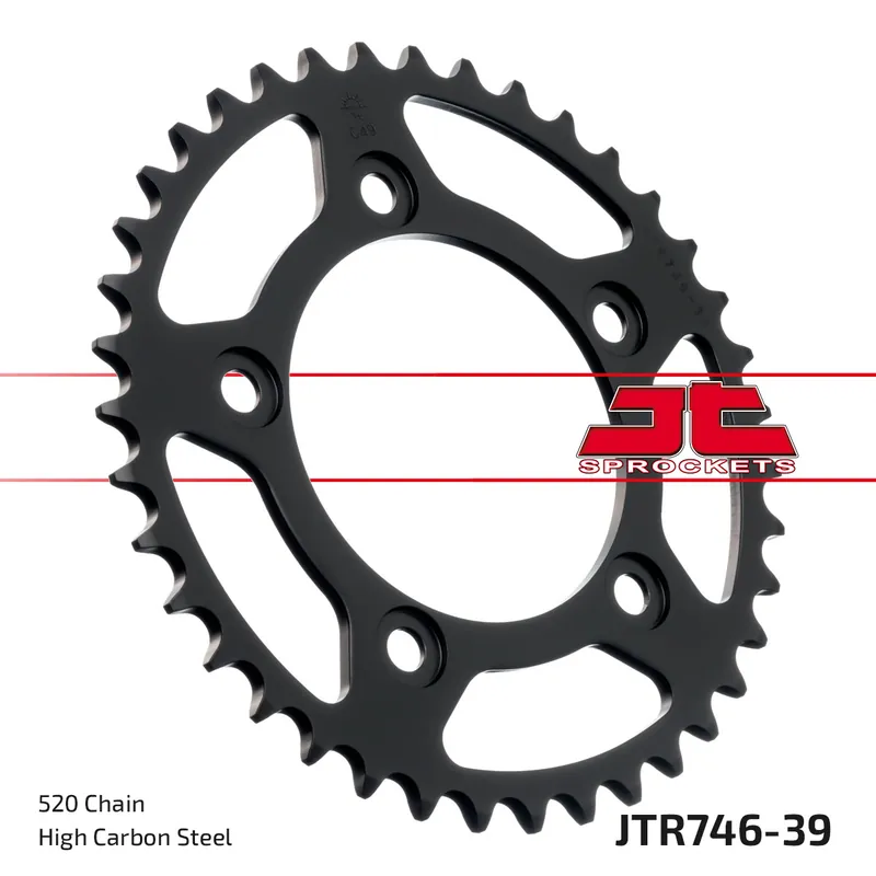 Kettenrad JT Sprockets 520 39Z Innendurchmesser 100mm Lochkreis 124mm für Ducati Scrambler Monster Dark Sport Special Panigale 400 - 1100 ccm Bj. 2014 - 2022 Beliebt