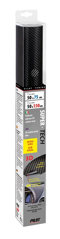 Ausverkauf Super-Tech, Klebefolie Carbon-Look 3D