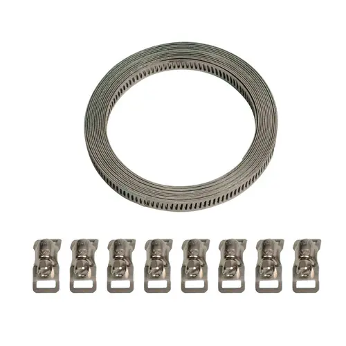 Kit Stahlband mit 8 Klemmen - 300 cm Abverkauf