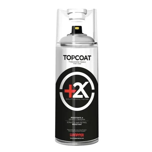 Solange Der Vorrat Reicht Topcoat+2k, transparentes Spray mit zwei dauerhaften Komponenten - 400 ml - Opaco