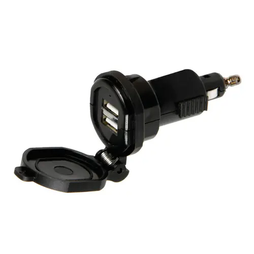 Din-Tech, Universal-Batterieladegerät 2 USB-Ports - Fast Charge - 2700 mA - 12/32V Markenware