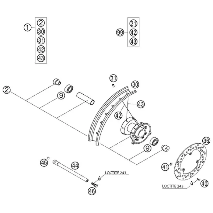 Schneller Versand SPEICHENSATZ VORNE ‘‘14‘‘