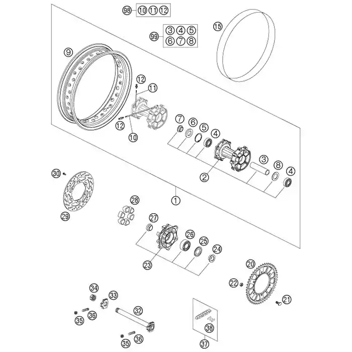 SPEICHENSATZ HINTEN ‘‘18‘‘ Wochenendangebot