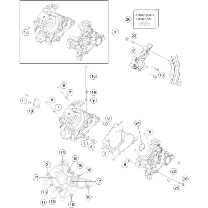 Markenprodukt Motorgehäusedichtung