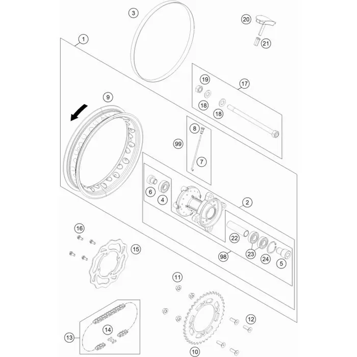 Steckachse kpl. 207mm M12X1 Expressversand