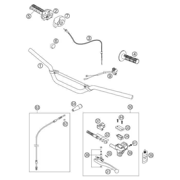 Knallerangebot GASDREHGRIFF M.ÜBERZUG 65SX 02
