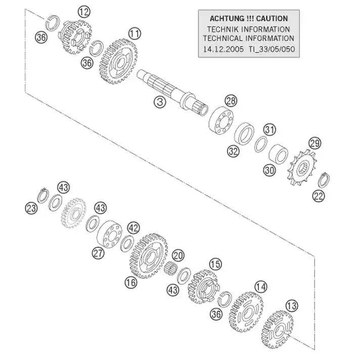ABTRIEBSWELLE 85 SX 2003 Highlight