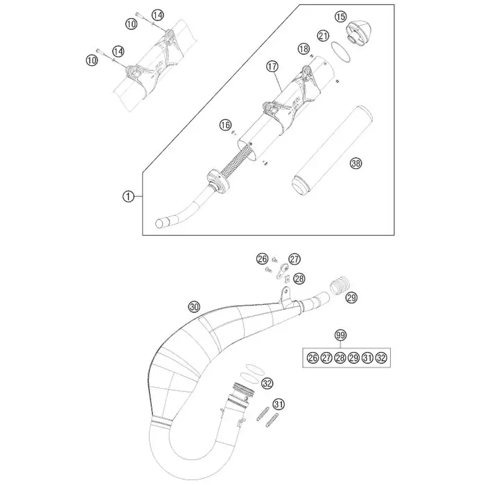 Direktkauf Enddämpfer 125 EXC SD
