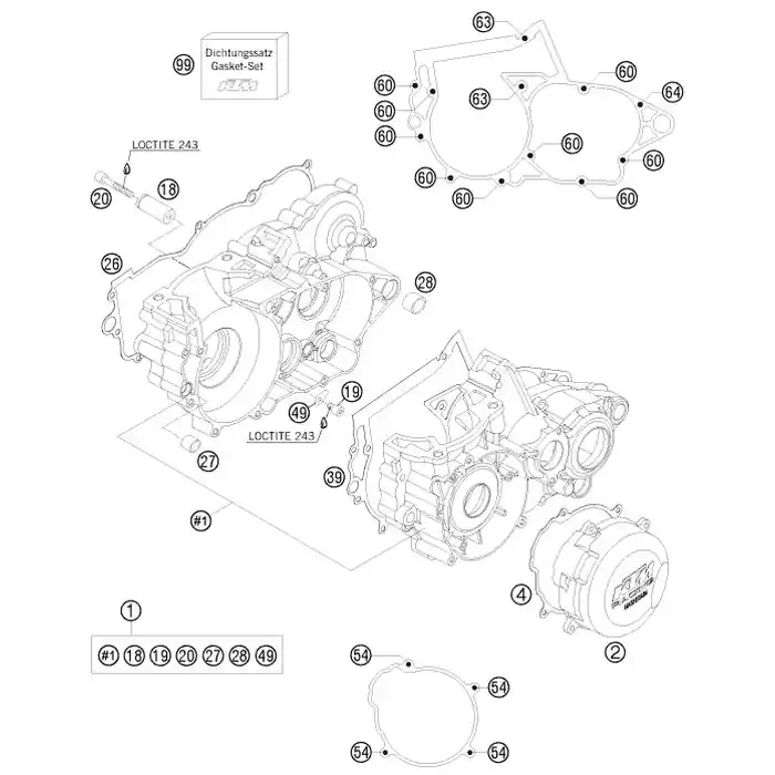 MOTORGEHÄUSE KPL. M.LAGER 08 Angebot