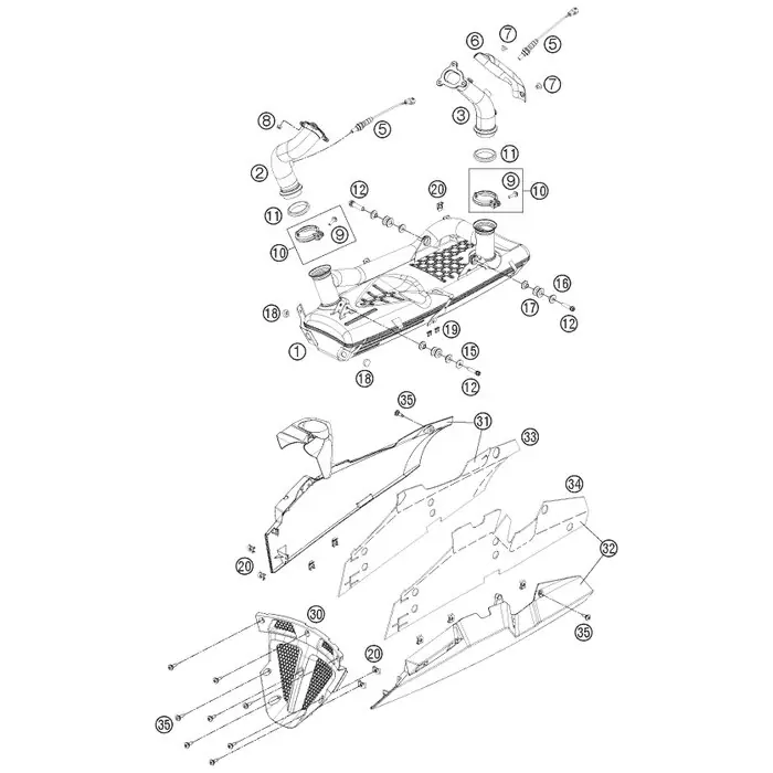 Highlight AUSPUFFABD. KPL. LI. ORANGE