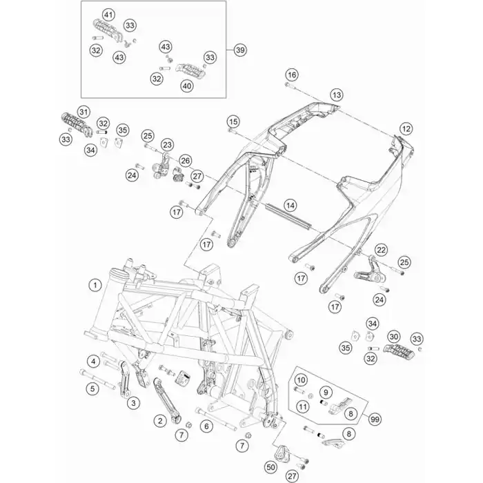 Begrenztes Angebot RAHMEN ‘‘760LA‘‘ ORANGE