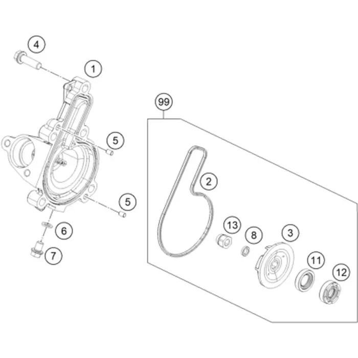 Letzte Chance WASSERPUMPENDECKELDICHTUNG