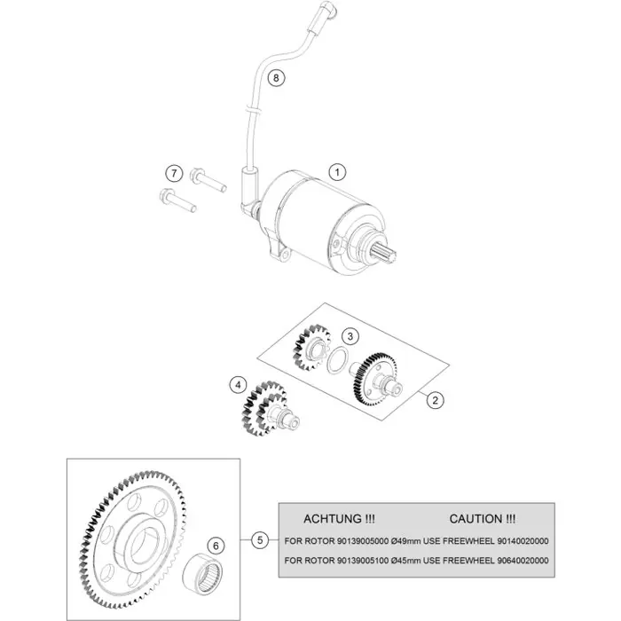 E-STARTERMOTOR KPL. Garantierte Lieferung