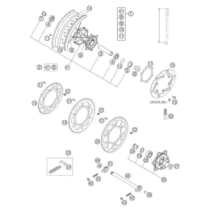 SPEICHE M5X201-16G 17‘‘ Expressversand