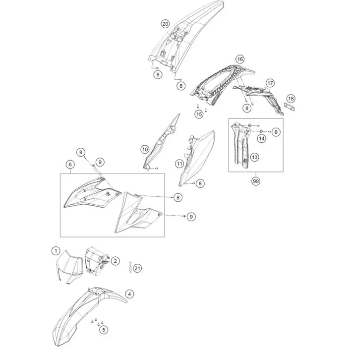Meistverkauft SPOILER KIT FREERIDE WEISS
