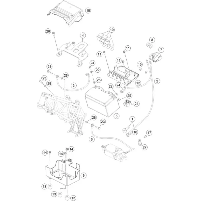 Halteblech Batterie kpl. Preis Gesenkt