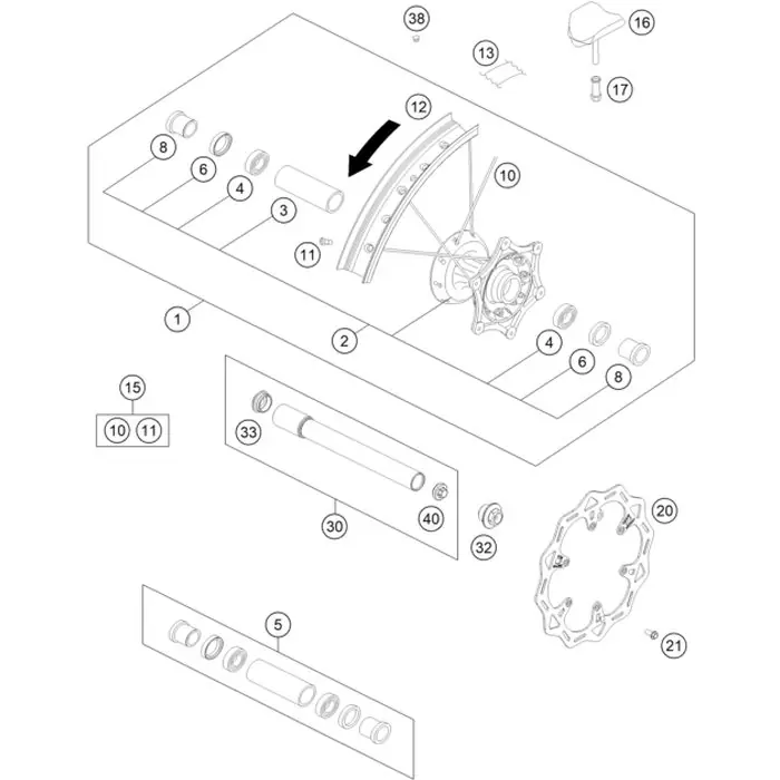 Billig Distanzbuchse Vorderr. 22mm 15