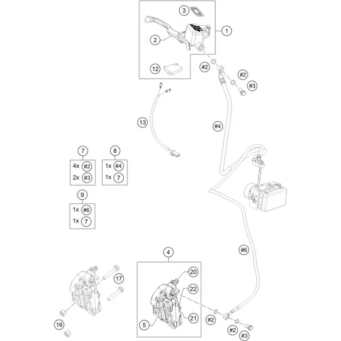 BREMSL. KIT ABS-BREMSZANGE VO. Neu