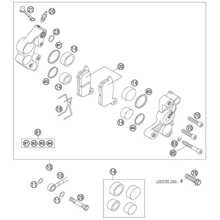 Saisonangebot BREMSSCHLAUCH VORNE 85SX 03