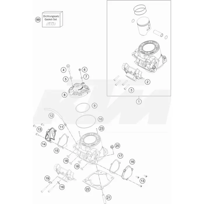 Zylinderkopf 250 XC Schnäppchen