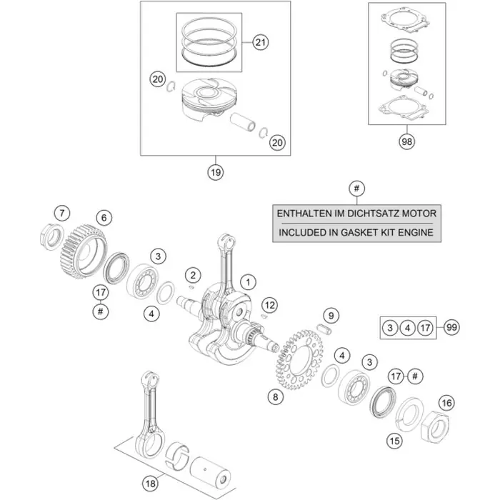 Kurbelwelle kpl. Sonderaktion