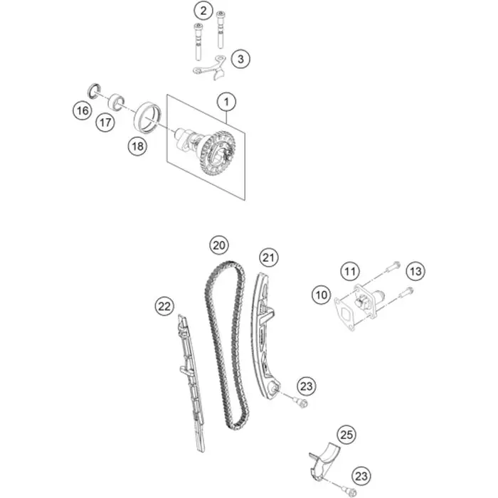 Neu Steuerkette kpl. DID Z=104