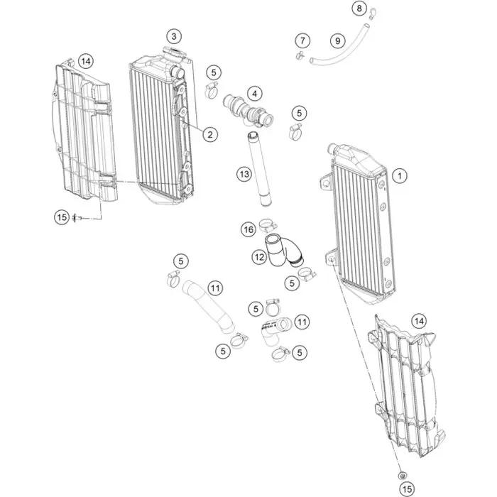 Neue Ware Formschlauch Motor/Kühler