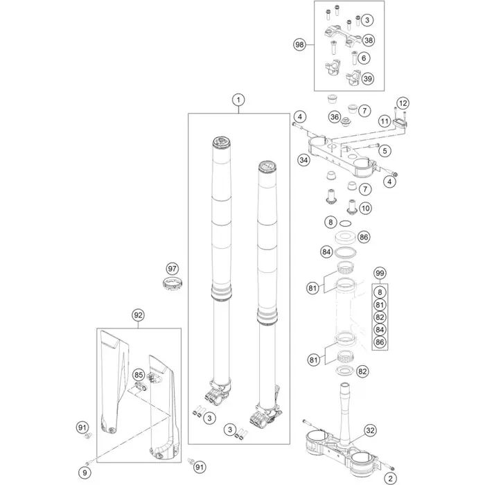 Sonderangebot Gabelbrücke oben X=22mm 2019