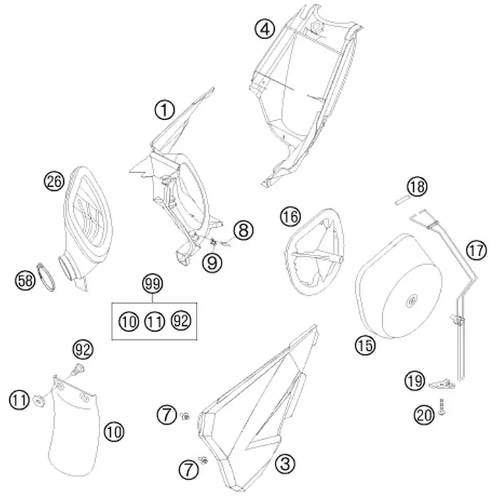 Saisonangebot Air Filter Cover 85 Sx 2008