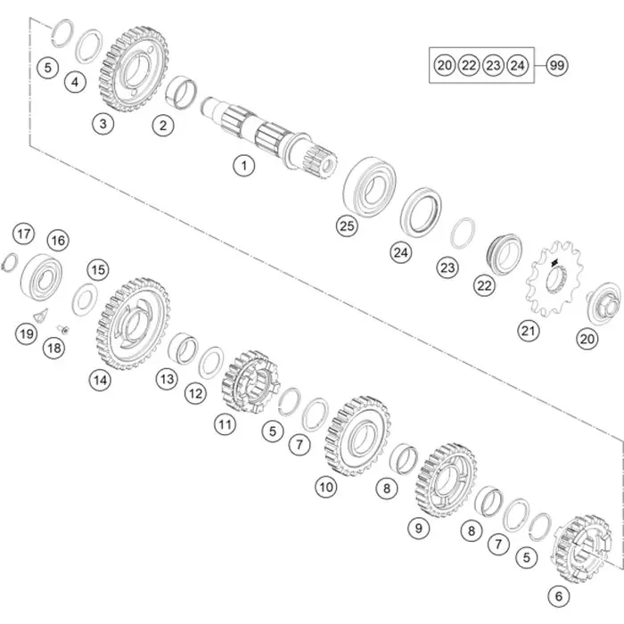 Sofort Bestellen Schieberad 6.Gang, Z=20
