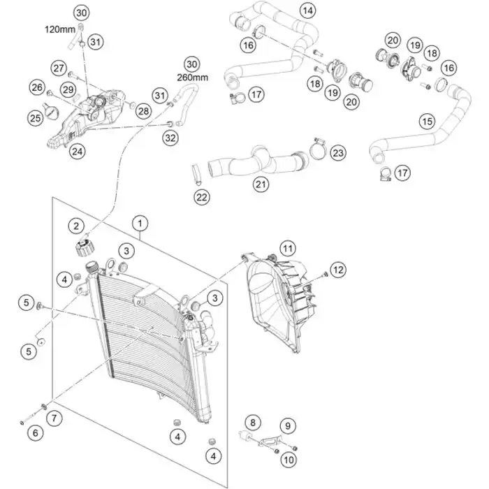 Billig Formschlauch Wasserpumpe-Kühler